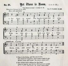 1883 Gospel Hymn Yet There Is A Room Sheet Music Victorian Religious ADB... - €17,18 EUR