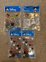LOT of 4 Disney Licensed MICKEY BOTTLE CAP stickers &amp; Brad Dot Stickers - $11.30