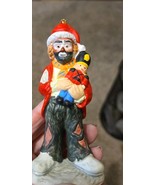 Vintage FLAMBRO Emmett Kelly Jr Christmas Santa W/ Soldier Ornament - $20.31 CAD