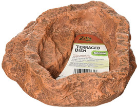 [Pack of 4] Zilla Terraced Dish for Food or Water for Reptiles Medium - 1 count - £72.23 GBP