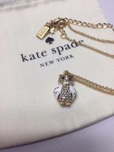 KATE SPADE 12K Gold Plated Star Bright Owl Mini Pendant Necklace w/dust Bag - $39.99