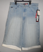 Southpole Men&#39;s Vintage Jeans Shorts Light Sand Blue Size 34 Rare NWD! - £74.54 GBP