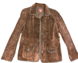 NWT Eddie Bauer Womens Brown Pockets Suede Pinecone Hunting Jacket Size L - $139.56