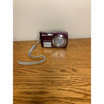 Nikon cool pix burgundy maroon digital camera for parts or repair - $23.75
