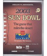 2003 Sun Bowl Game Program Oregon Minnesota - $98.95