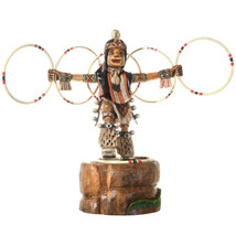 Hopi Hoop Dancer Kachina Doll, 11-12&quot; Katsina Sculpture, Carved By Milton Howard - £1,418.52 GBP