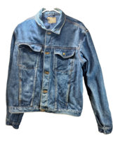 Peter Jilet Denim Jean Jacket Coat Large-Distressed Trucker Jacket, Vtg ... - £39.66 GBP