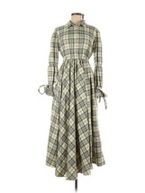 NWT Sister Jane Humble Check Midi in Green Plaid Tie Sleeve Maxi Dress M - £66.19 GBP