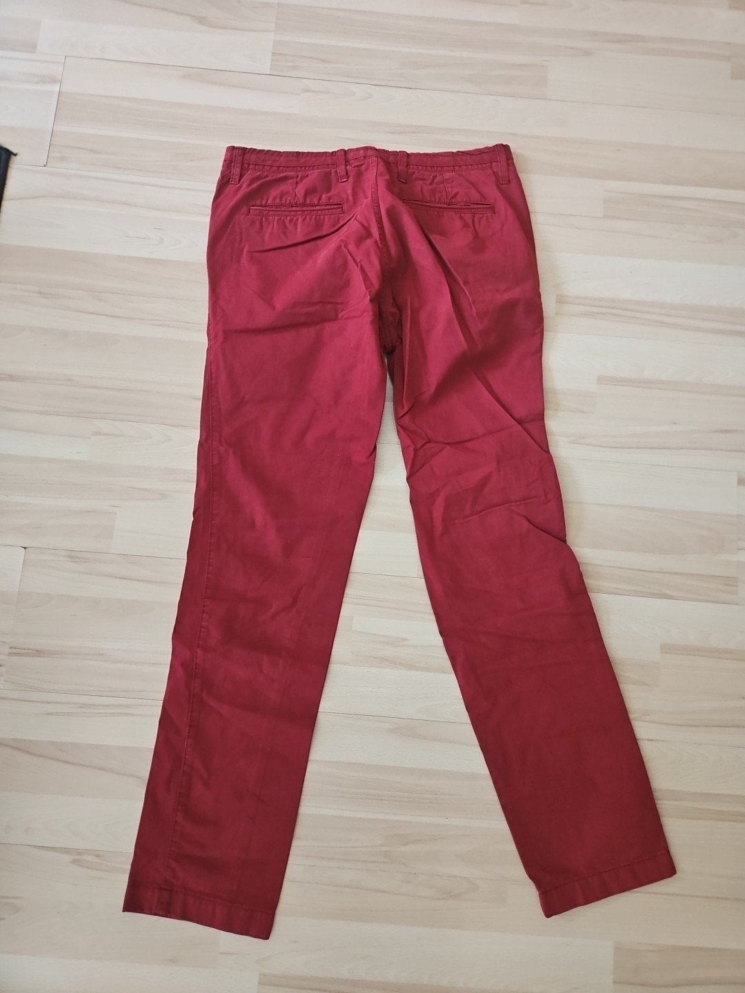 Gap Slim Fit Dress Pants, Men's 32x34, Red 100% Cotton Item image 5