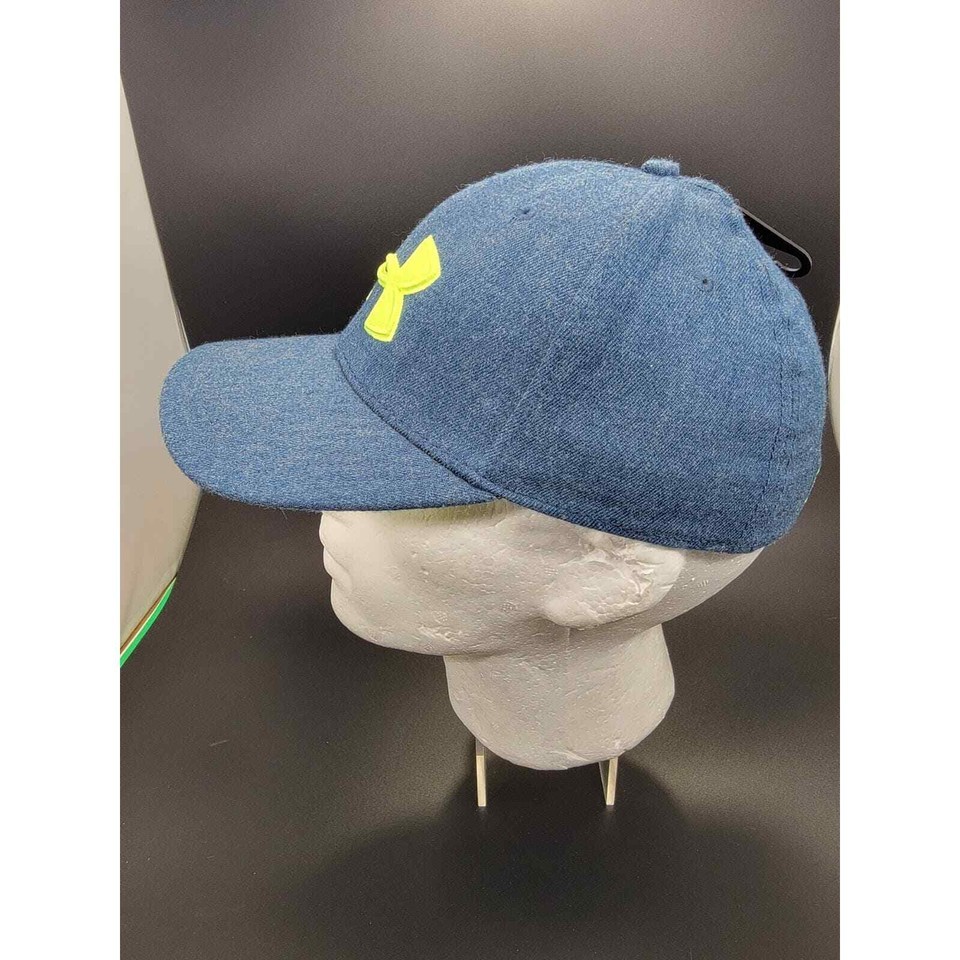 Under Armour W/Lime Green Symbol Size LG/XL Blue Baseball Cap Item image 3