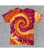 NEW Gildan Women’s Orange Pink Yellow Spiral Tie Dye Short Sleeve Shirt ... - $449.43 MXN