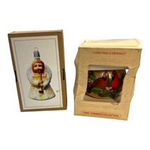 Vtg Thomas Pacconi Christmas Ornament Set 1980 Classics Angels Cardinals Glass - £18.04 GBP