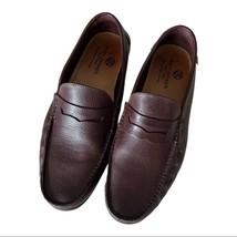 Marc Joseph New York Seattle Grainy Brown Penny Loafer Shoe Size 11 - £59.49 GBP