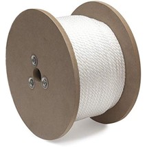 KingCord 644471 Nylon Smooth Braid Rope Reel 1/8&quot; x 1000&#39;, White - $53.91