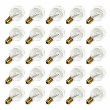 Sival 30120 - G30 Candelabra Screw Base Clear 25 Pack Christmas Light Bulbs - £35.29 GBP