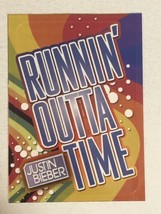 Justin Bieber Panini Trading Card Sticker Runnin Outta Time - $2.48