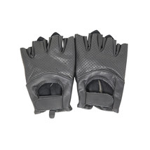 Men s Leather Fingerless Glove w/ Gel Palm - £23.49 GBP