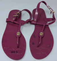 Coach Women&#39;s Strappy Thong Sandals Size 8 B Pink A8875 Pier VTG Y2K - $18.82