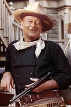John Wayne smiling in black shirt &amp; scarf Rio Bravo 12x18 inch Poster - £15.69 GBP