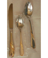 Yamazaki Hilary Gold accent stainless flatware unused choose piece(s) 18... - £10.05 GBP+