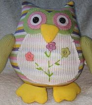 GANZ 96M7432 Multi Colored Polyester 10 Inch Tall Striped Owl image 2