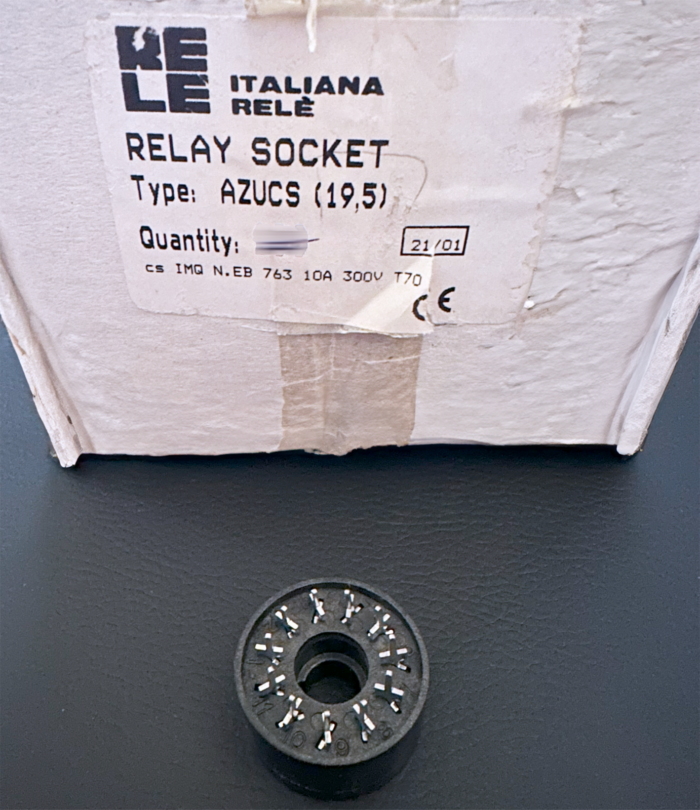 AZUCS(19,5) RELE ITALIANA Relay Base PCB Socket 11-Pin C43 Model AZUCS 1... - $4.80