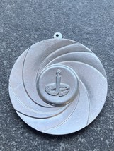 Original CCCP Times Sport Table Medal Silver Colored Students Olympics - $18.44 CAD