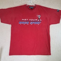Vintage Moco Sport Tennis Tshirt Size XL Red Back Graphic USA Made 100% ... - $19.34