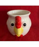 Novelty Vintage Chicken Rooster Ceramic Egg Separator 2 3/4&quot; Tall Unmarked - $233.93 MXN