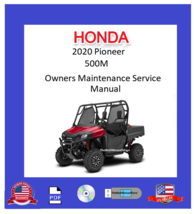 2020 Honda Pioneer 500/700/700-4/All 1000 Series SXS Owners Service Manual - £14.34 GBP