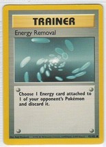 M) Pokemon Nintendo GAMEFREAK Trading Card Trainer Energy Removal 92/102 - £1.55 GBP