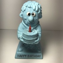 Happy Birthday Russ Berries Vintage Statue 1970 Blue and Red - £8.86 GBP