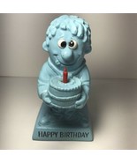 Happy Birthday Russ Berries Vintage Statue 1970 Blue and Red - £8.85 GBP