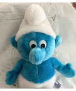 1980 Plush Smurf 13&quot; Tall Stuffed Animal Wallace Berrie Peyo Made in Korea - $159.10 MXN