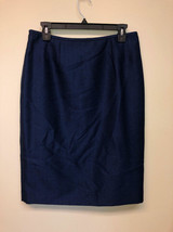 MSRP $80 Le Suit 3 Button Notch Collar Diamond Jacquard Skirt, Navy Size 6 - $21.86