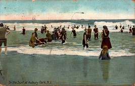 Vintage POSTCARD- In The Surf At Asbury Park, Made In Germany BK50 - £3.95 GBP