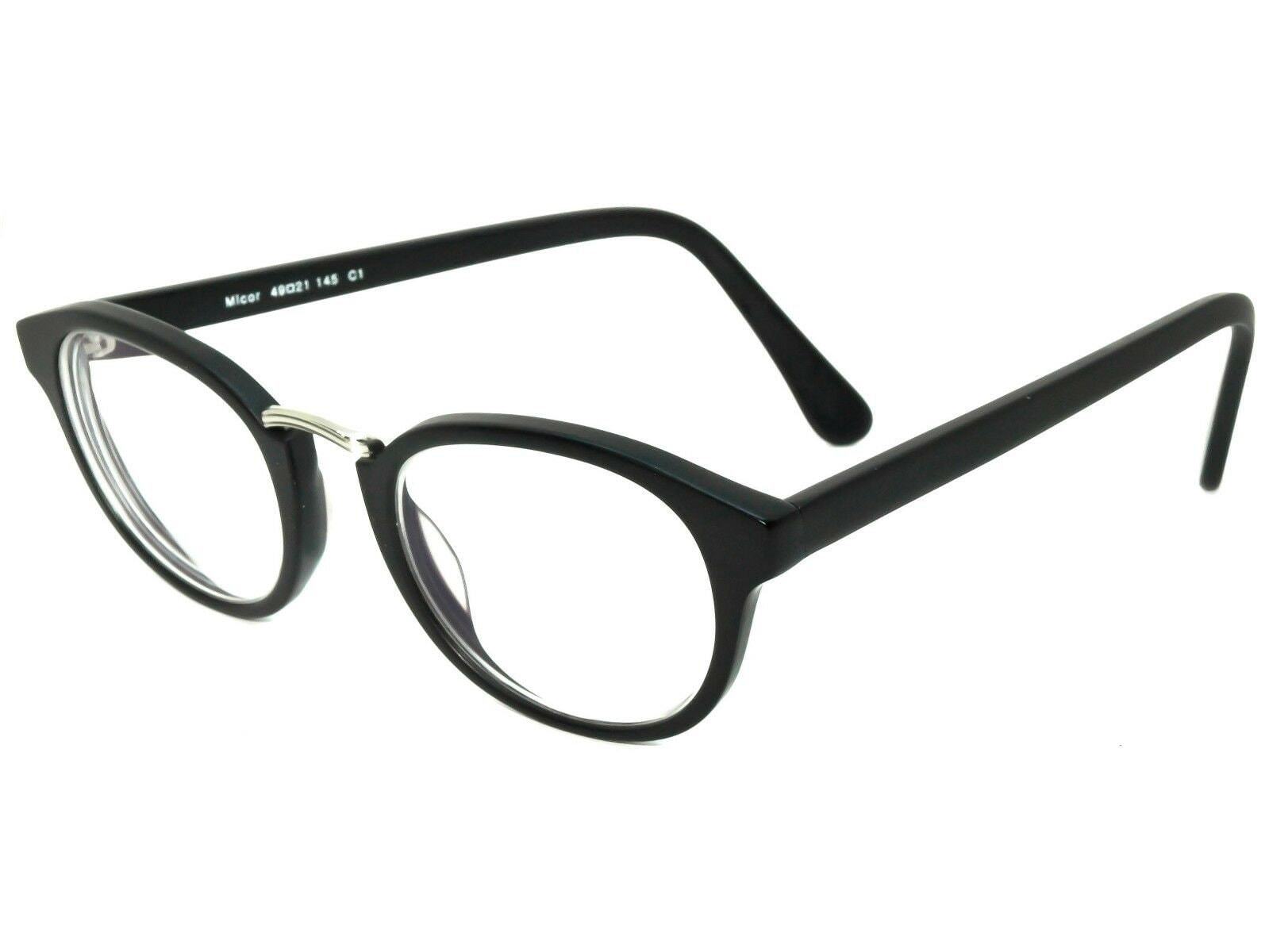 Eyebuydirect Eyeglasses Micor C1 Black/Silver Round Frame 49[]21 145 - $29.99