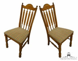 Set of 2 BROYHILL / LENOIR CHAIR Co. Oak Country French Dining Side Chai... - £326.80 GBP