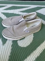 Vans Off The Wall Gray Slip On Shoes M 7 Wm 8.5 Warped Tour Rancid Nofx - $24.96