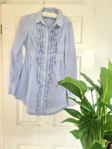 Ted Baker Blue Striped Shirt Dress Size 1 UK 8 VGC - £48.62 GBP