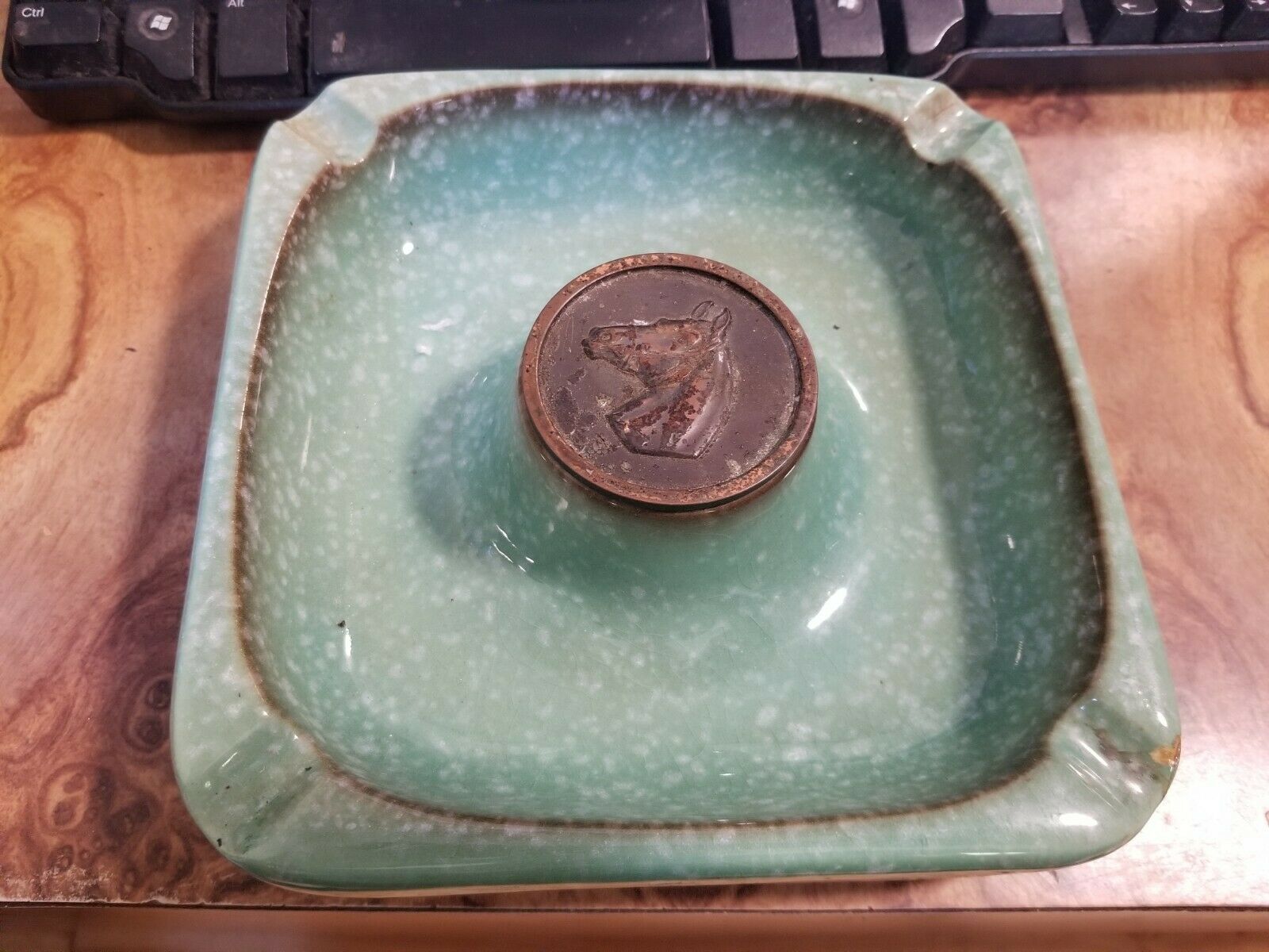 Vintage Roseville Hyde Park Pottery Ashtray No 1920 THE HYDE PARK ASHTRAY - $19.59
