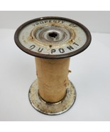 Vintage Dupont Metal Textile Mill Yarn Thread Spool 4 Inch - $15.03