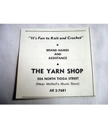 1972 Ad The Yarn Shop, 204 North Tioga Street  Ithaca, N.Y. - $10.96 CAD