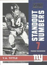 Y.A. Tittle 2017 Score Standout Numbers Insert # 7 - $1.73