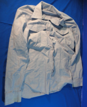 Usn Navy Shirt Man&#39;s Utility Chambray Shirt Blue Type Ii Uniform L-34SL - $27.78