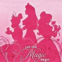 Disney Princess Sparkle &amp; Shine Dessert Napkins Hallmark 16 Per Package New - $3.98