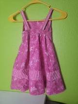 Pink Girls Floral Dress With Bow - $14.40