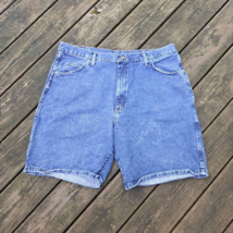 Wrangler Mens Denim Shorts Blue 100% Cotton Jean Pockets 40 - $19.20