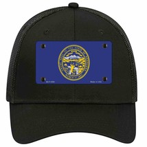 Nebraska State Flag Novelty Black Mesh License Plate Hat - £23.08 GBP