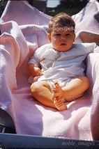 1952 Cute Chubby Baby Pink Blanket Red-Border Kodachrome Slide - £2.77 GBP